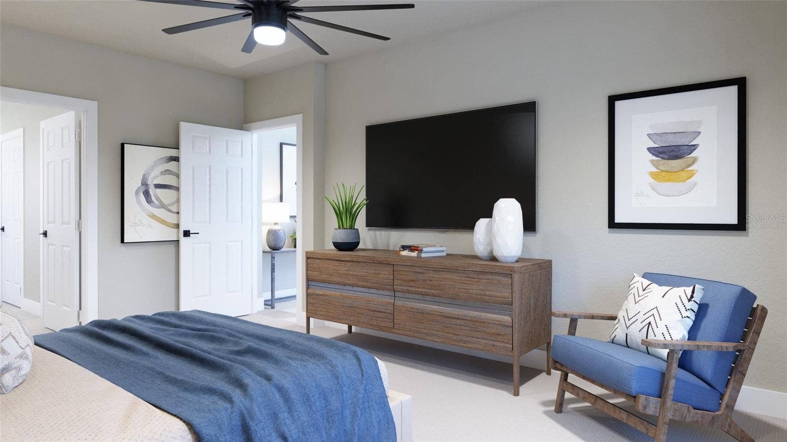 1827 LINK LOOP, St Cloud, FL 34771 Primary Bedroom Rendering (Virtually Staged)