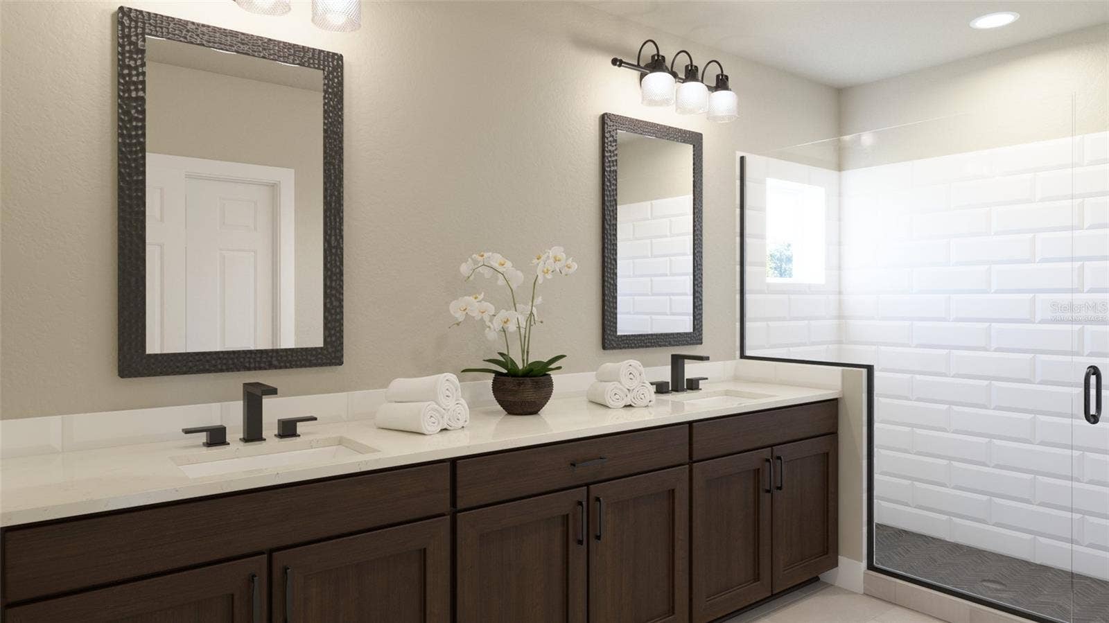 1827 LINK LOOP, St Cloud, FL 34771 Primary Bathroom Rendering (Virtually Staged)