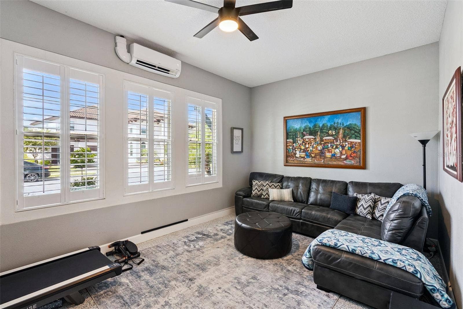 Flex space (converted 3rd car garage bay) w/ mini split climate control