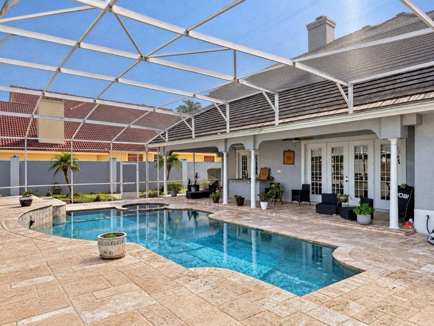 Saltwater pool and spa