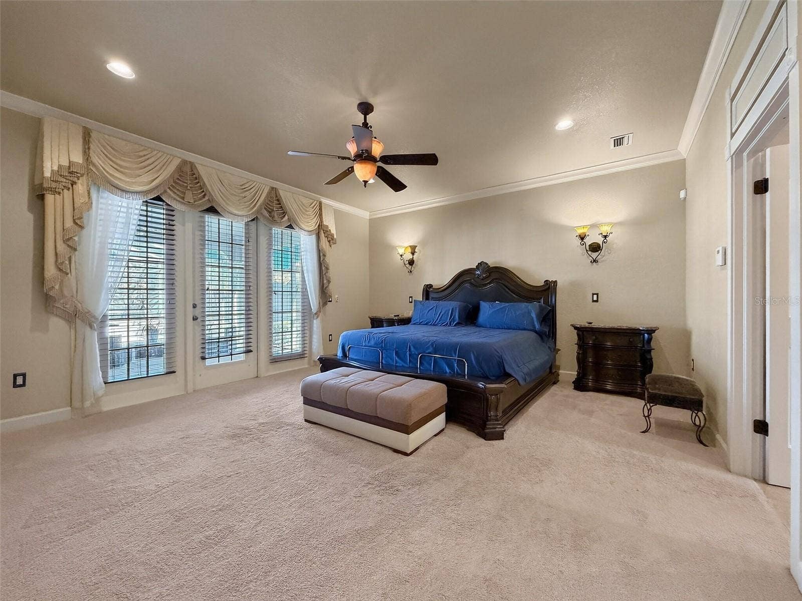 First-floor primary suite with sitting room