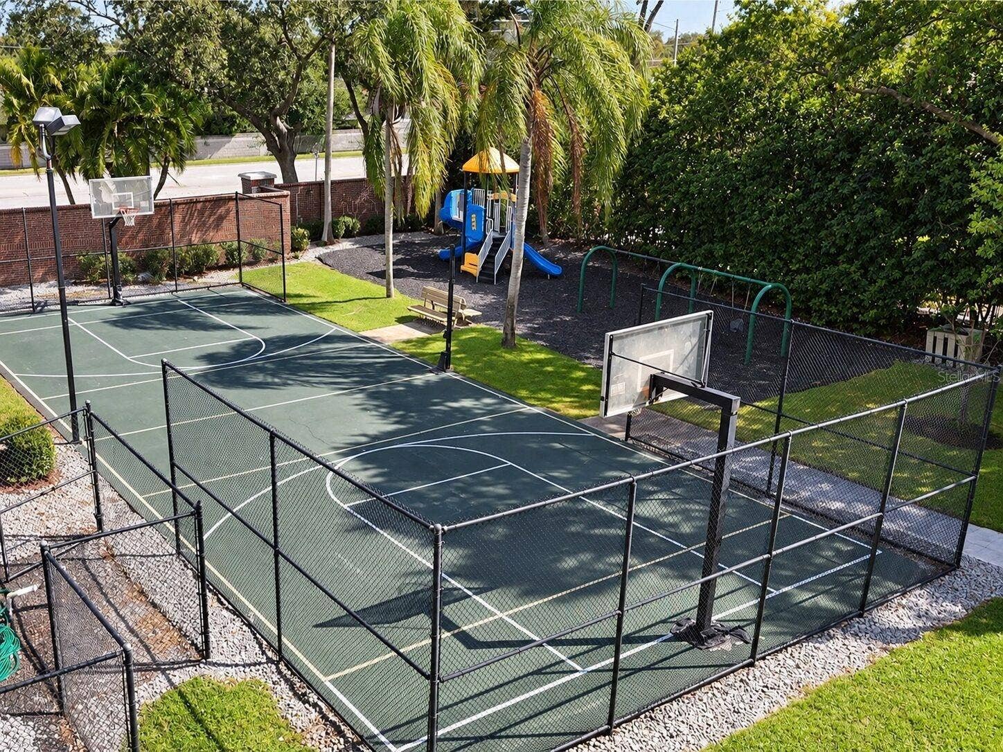 Community basketball court