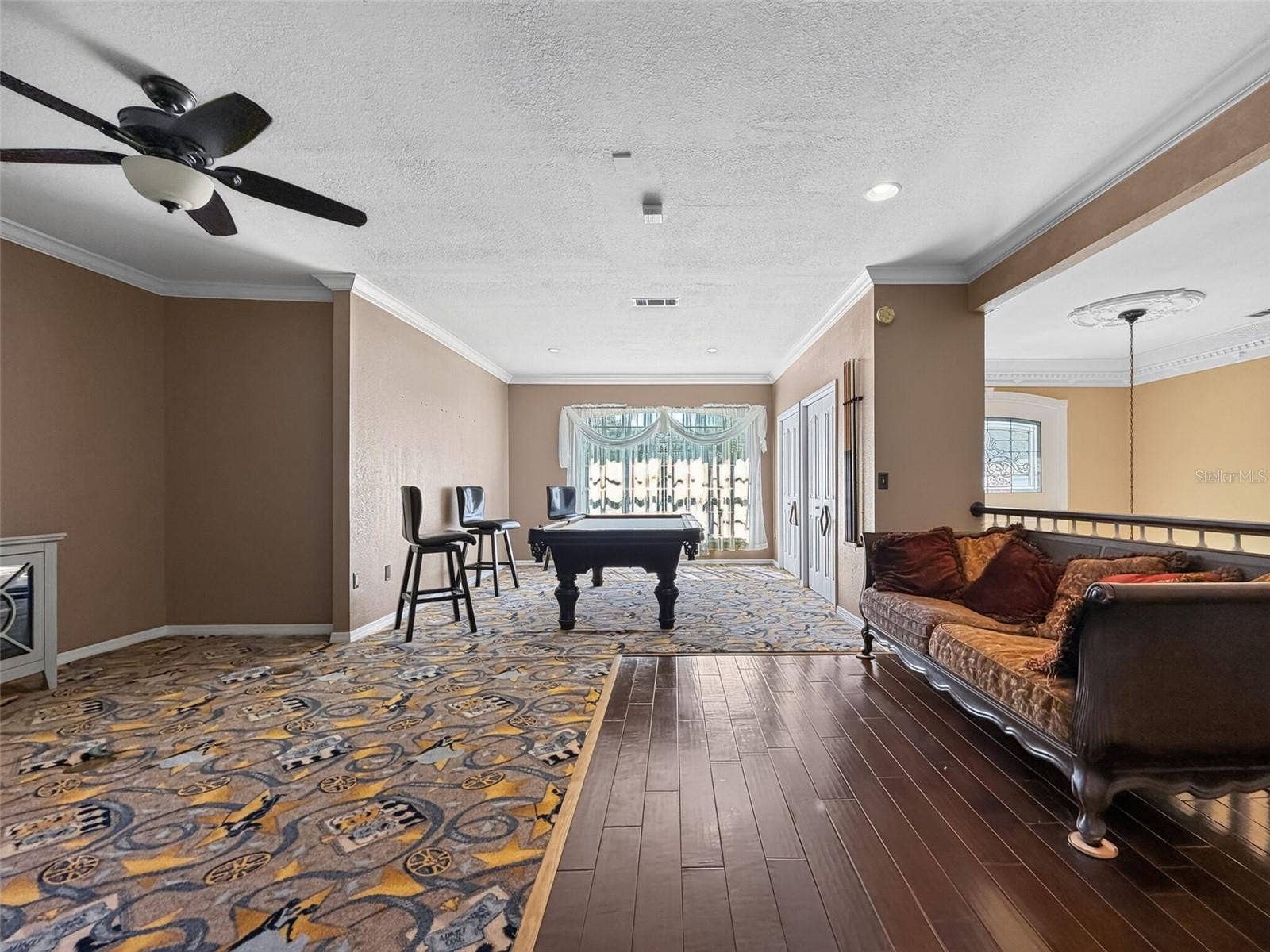Dedicated home theater with surround sound