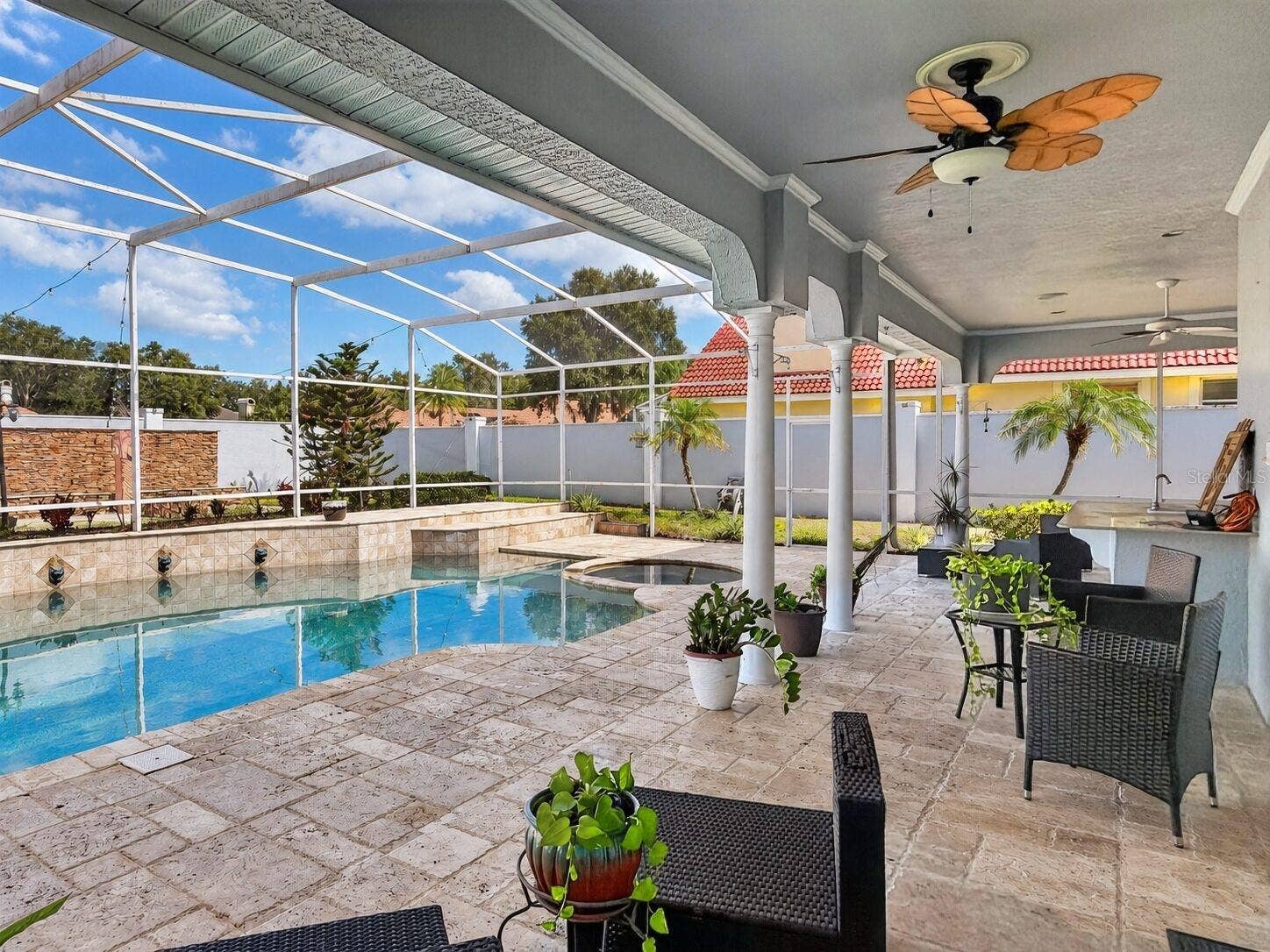 Lanai overlooking the pool