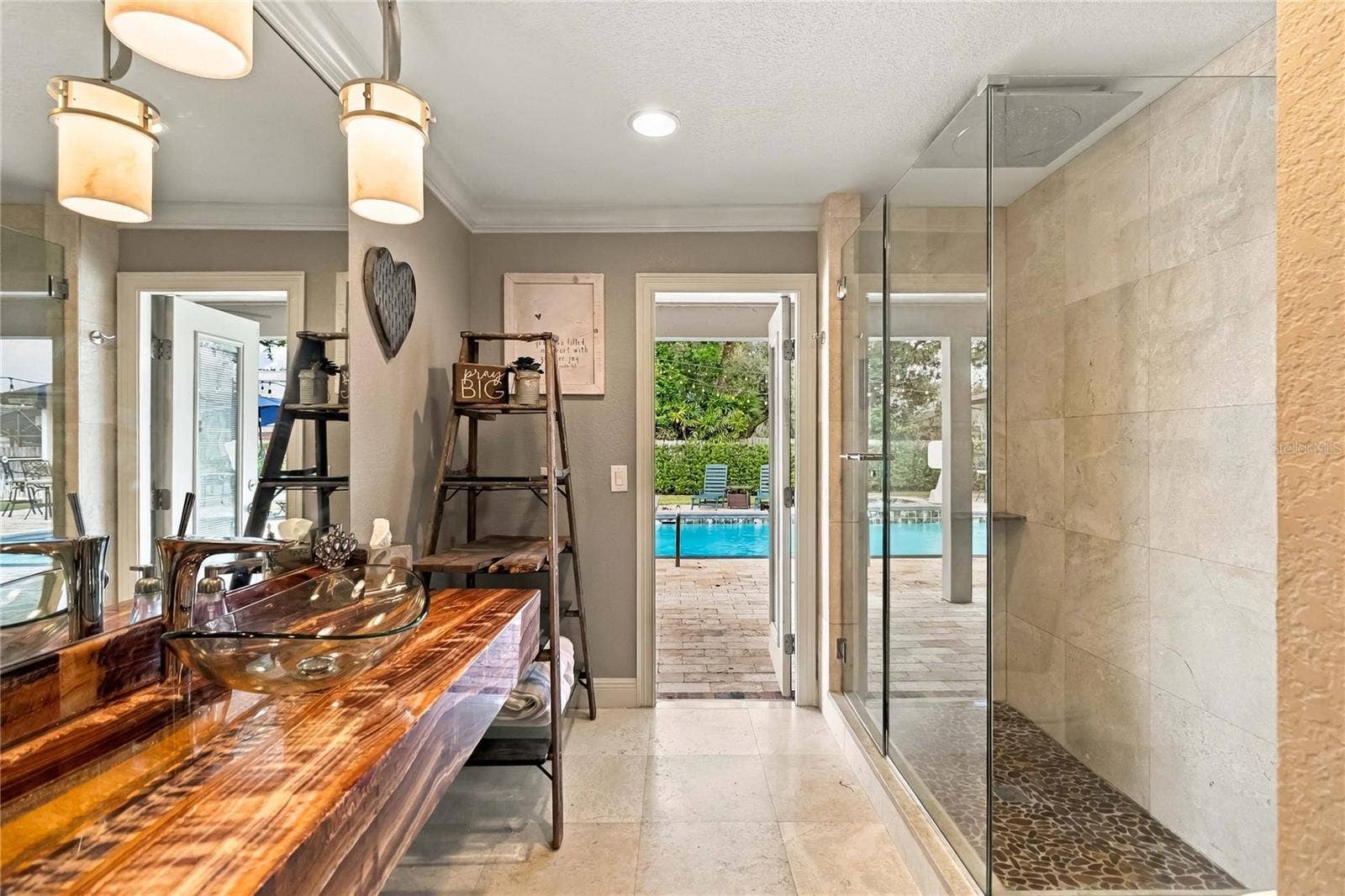 111 PINE TREE LANE, Altamonte Springs, FL 32714 Pool Bath with direct access to pool.
