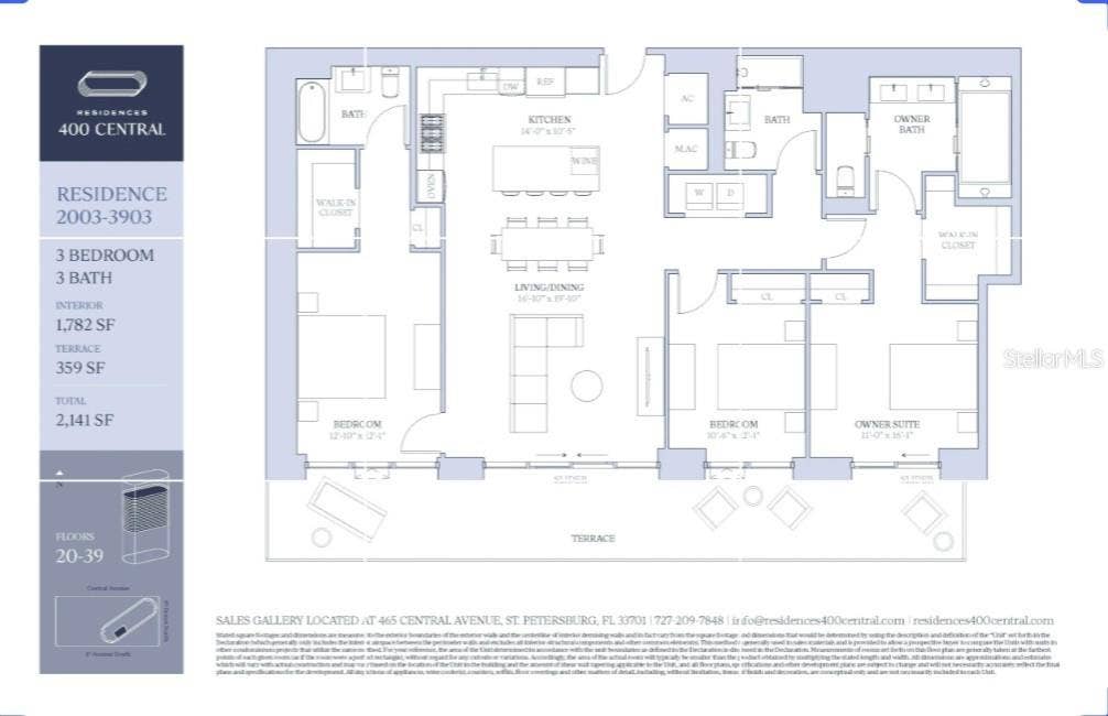 400 CENTRAL AVENUE, #2603, St Petersburg, FL 33701 Floor Plan