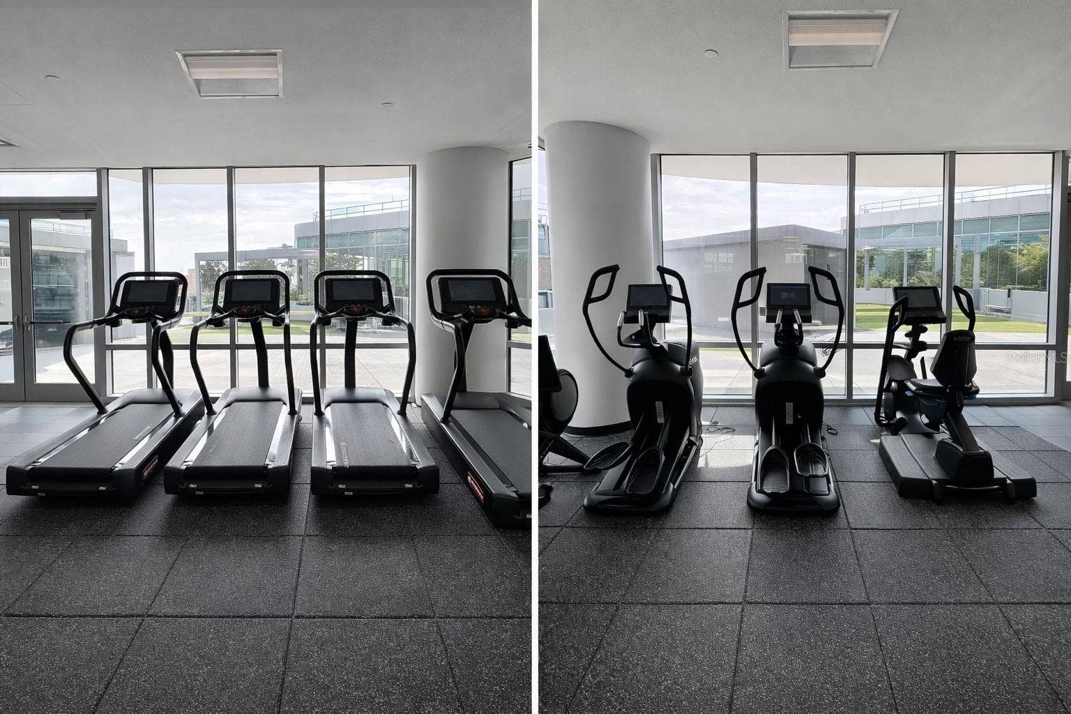 400 CENTRAL AVENUE, #2603, St Petersburg, FL 33701 Amenities - Large Fitness Center with Equipment Overlooking water view and city