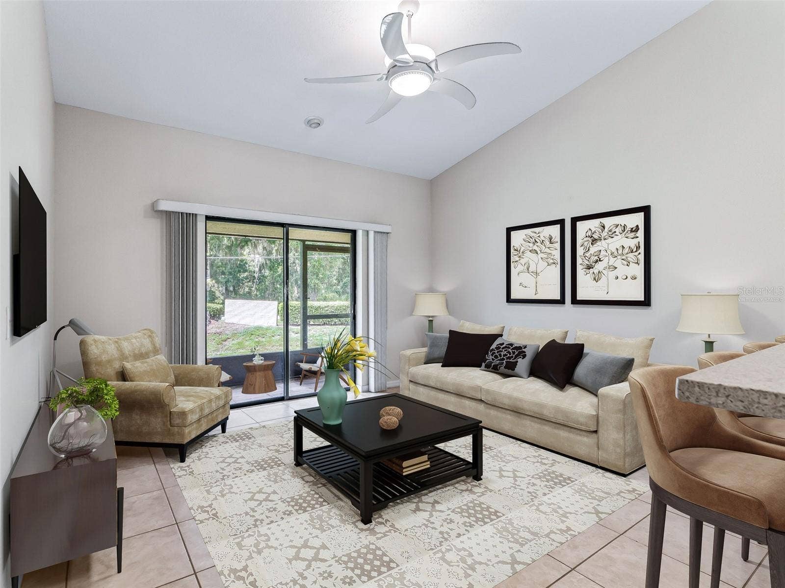 Virtually Staged Living Room