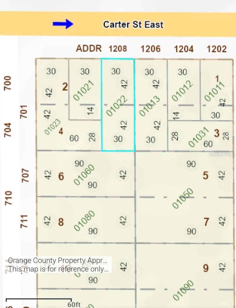 Property photo for 1208 CARTER STREET, Orlando, FL