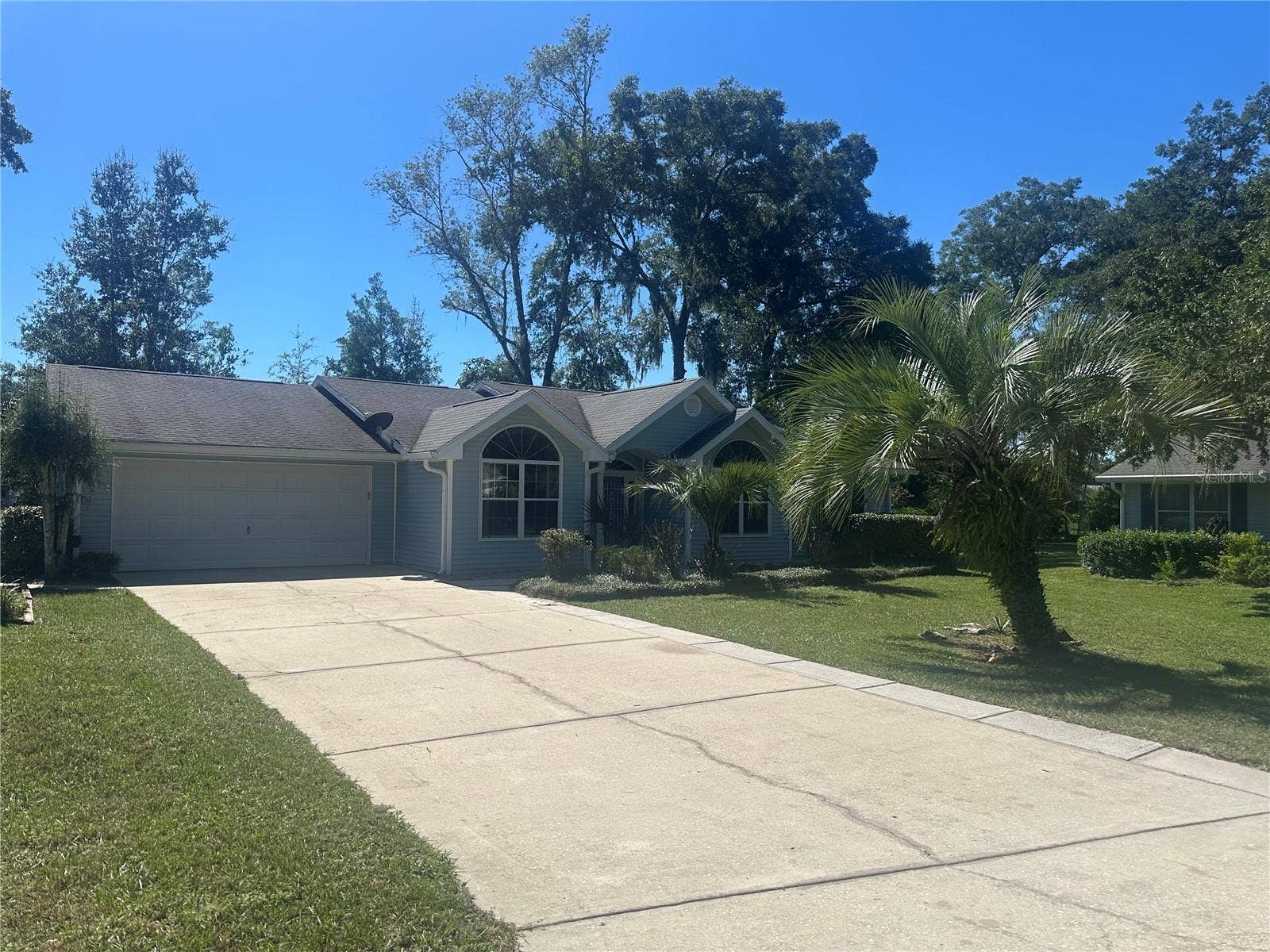 Oversized lot with long driveway