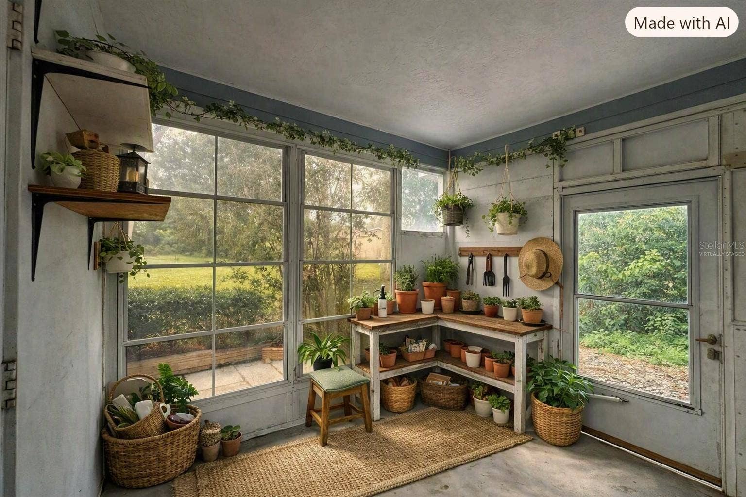 Virtually staged-Gardening Room