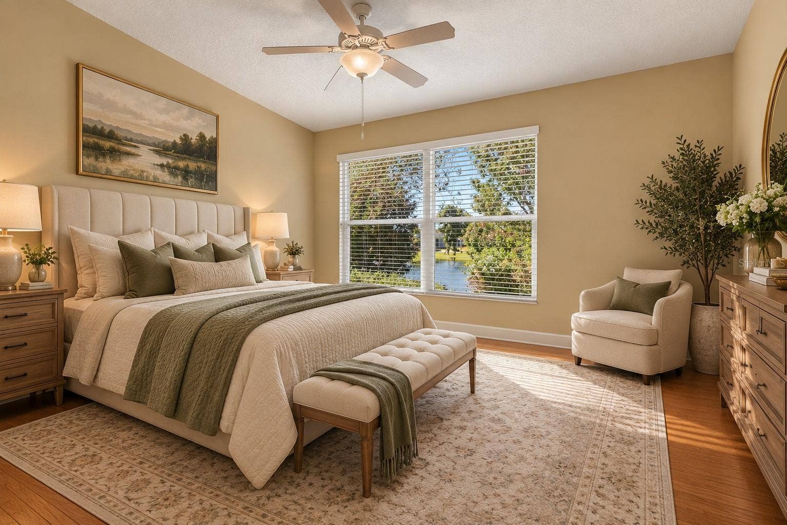 Master Bedroom with lake view.