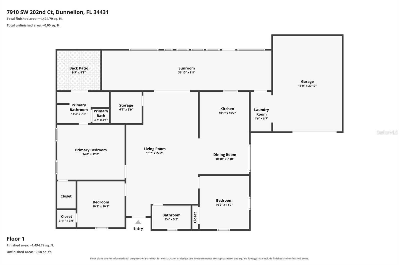 7910 SW 202ND COURT, Dunnellon, FL 34431 FLOOR PLAN