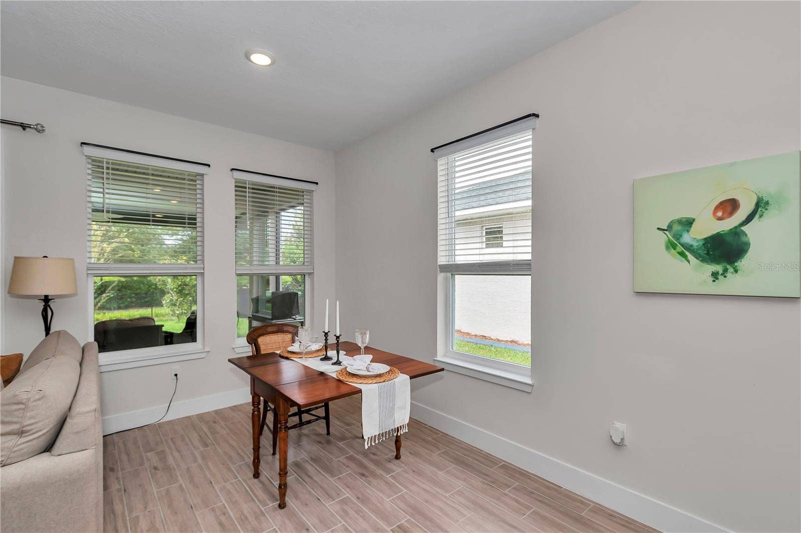 Open floor plan dining room