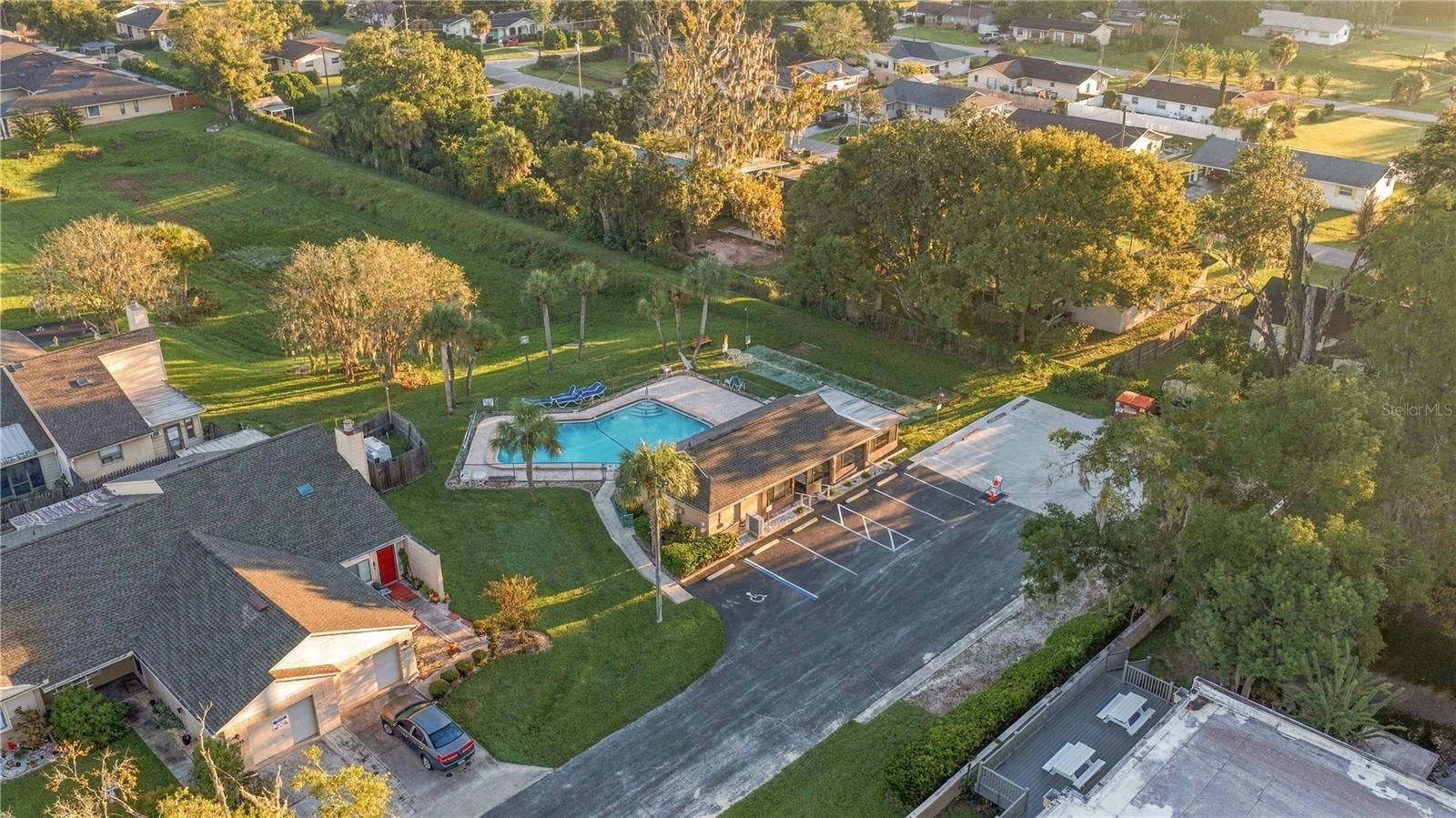 Overview of pool and clubhouse