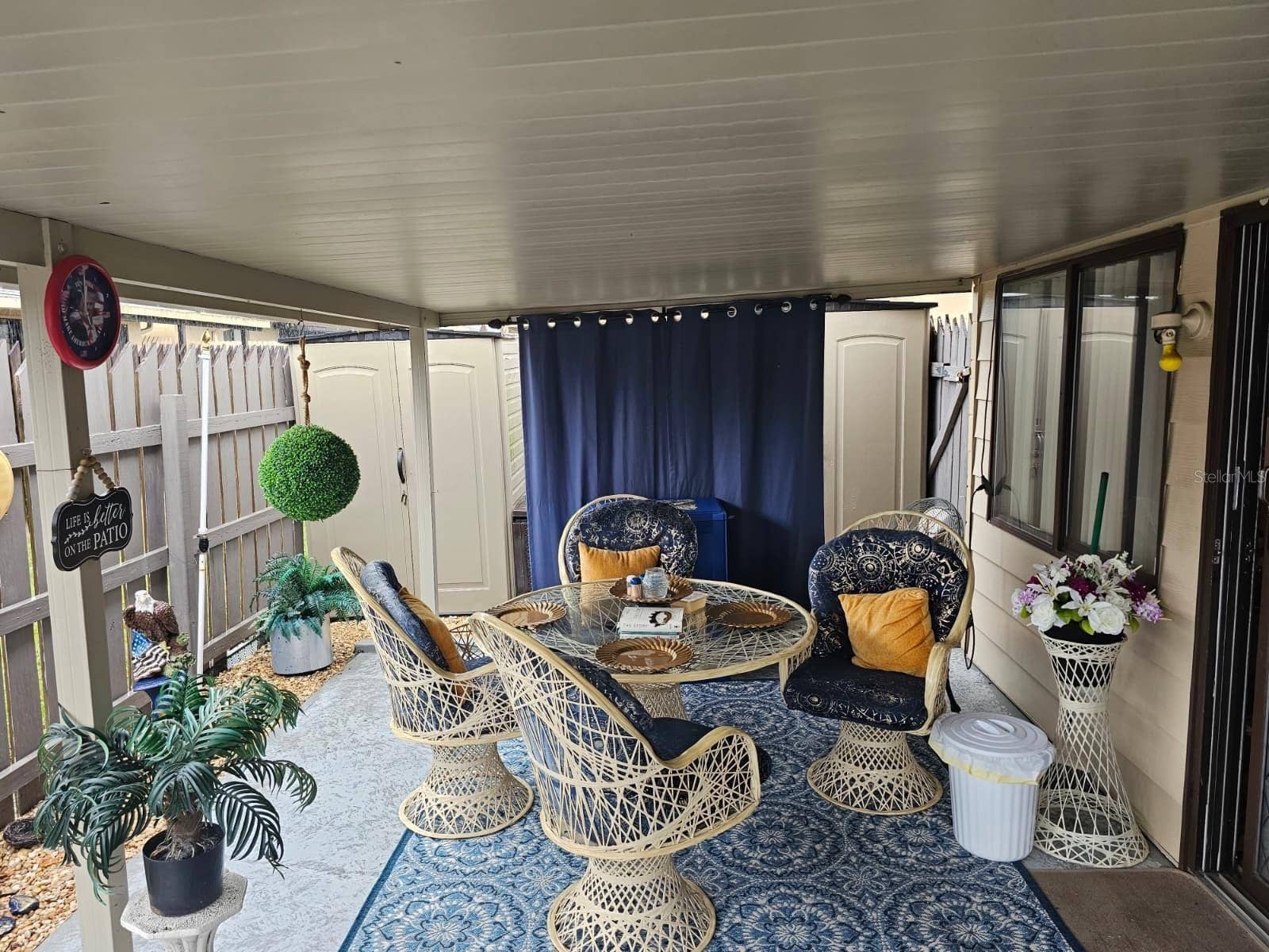 Covered back porch