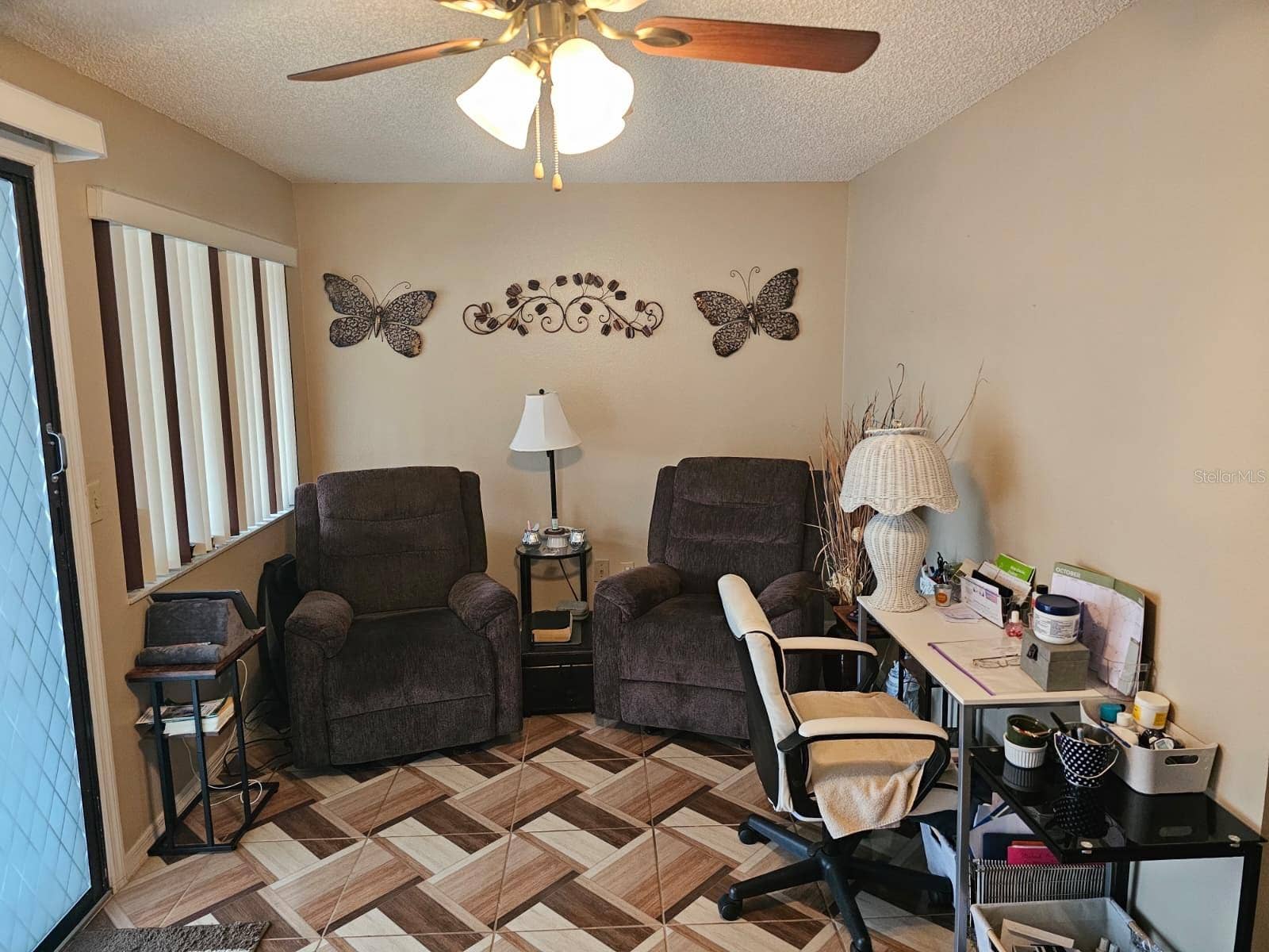 Right side of the bonus room or Florida room