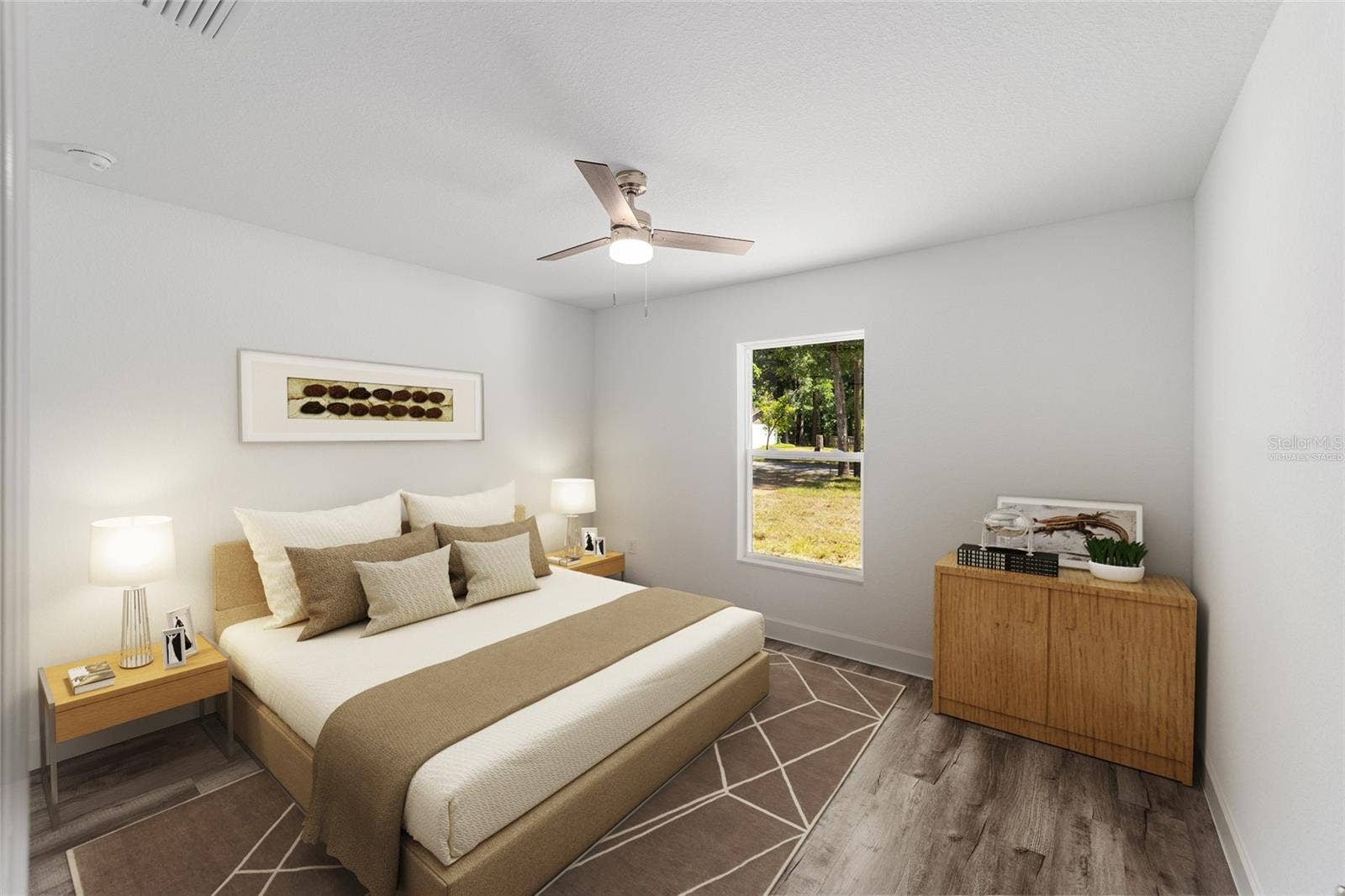 Model Home Second Bedroom Virtually Staged