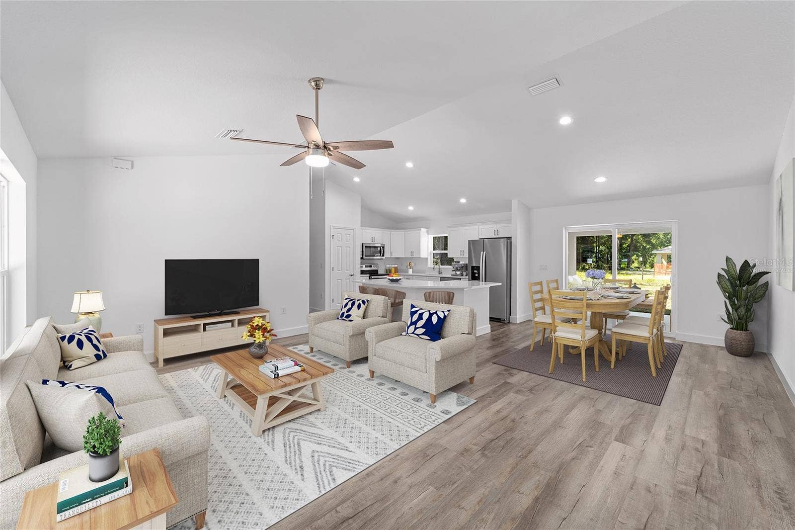 Model Home Great Room Virtually Staged