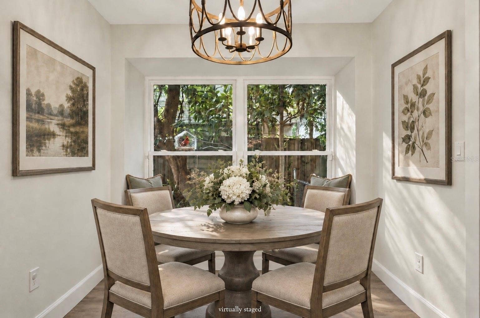 Digitally Staged Breakfast Nook
