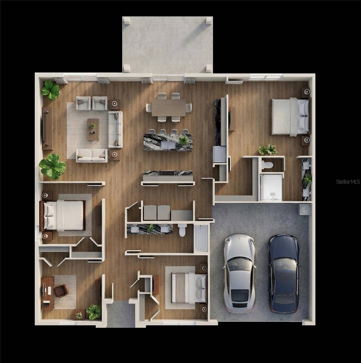 6232 SW 204TH AVENUE, Dunnellon, FL 34431 Layout with AI staging