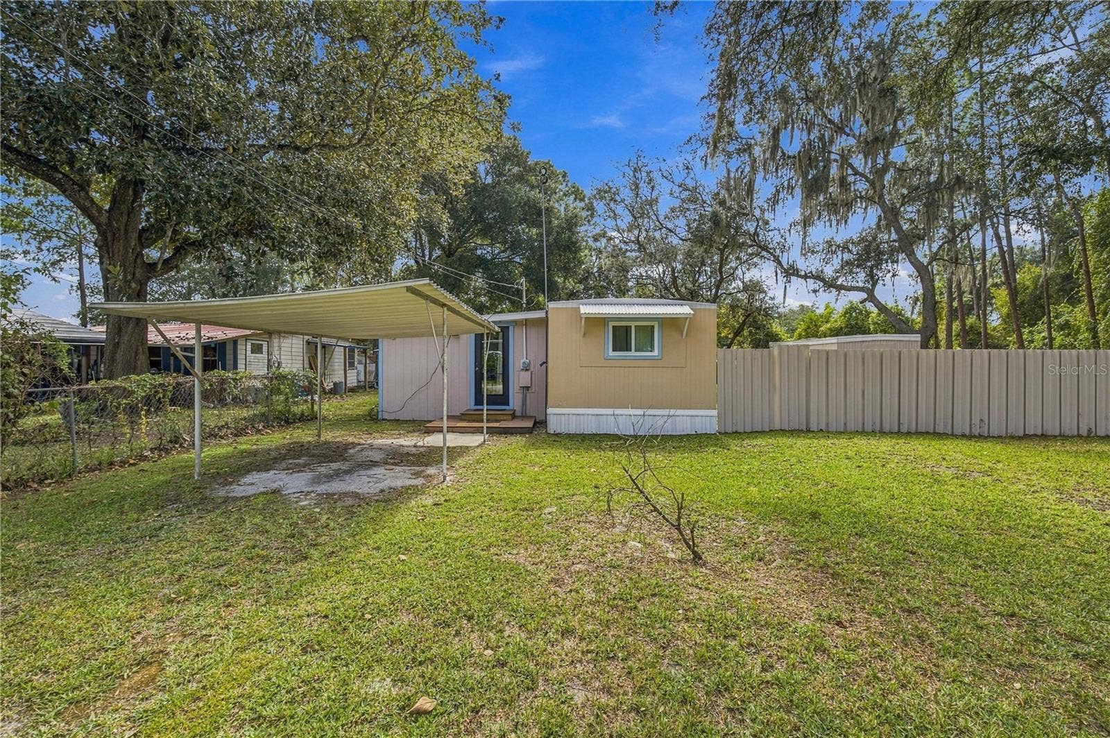 Front entrance and carport