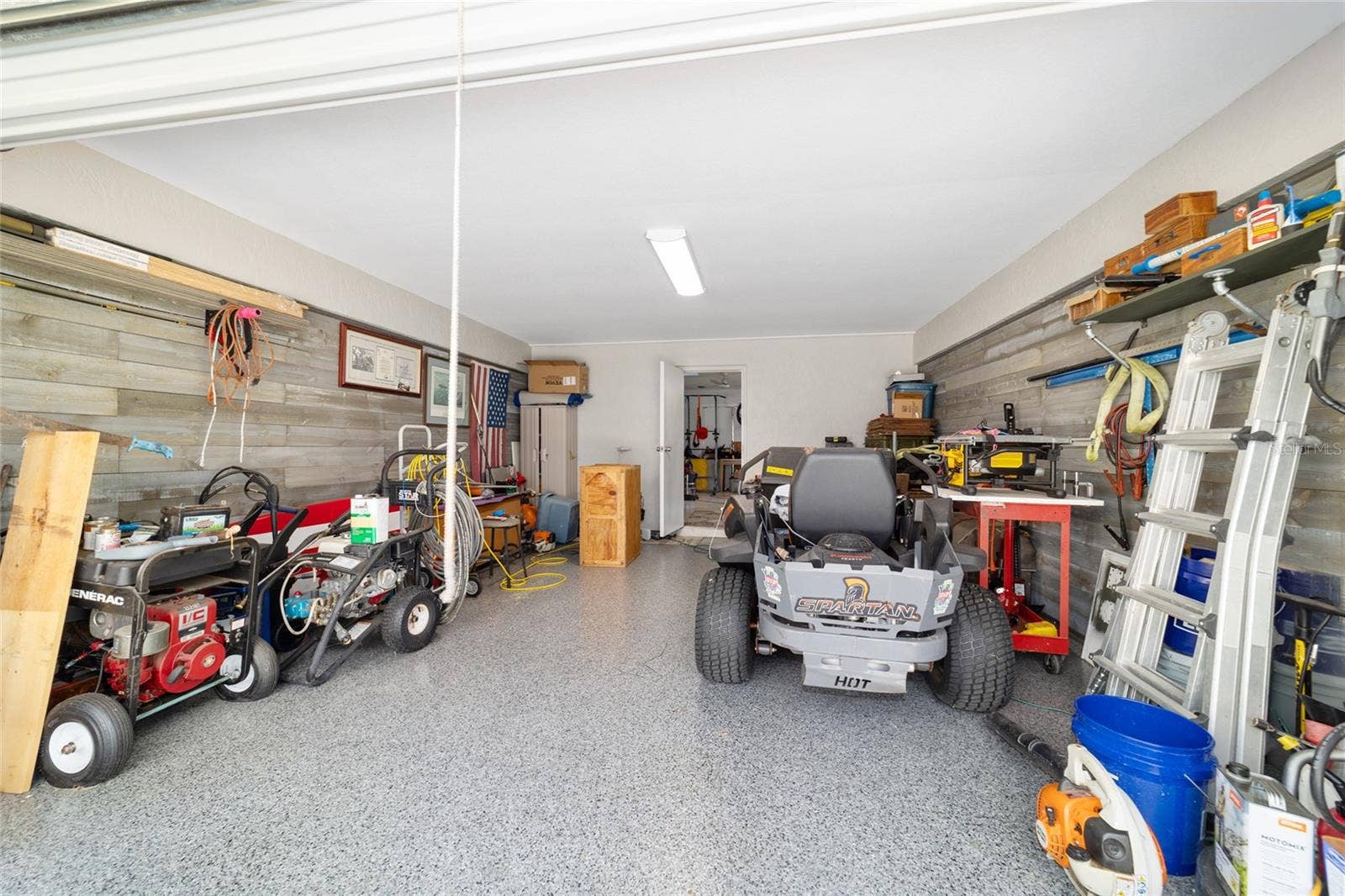 Back of Workshop for Storage and roll up door