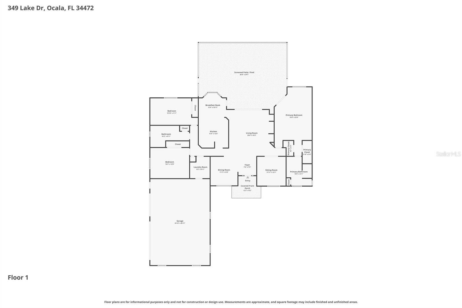 349 LAKE DRIVE, Ocala, FL 34472 Floor Plan
