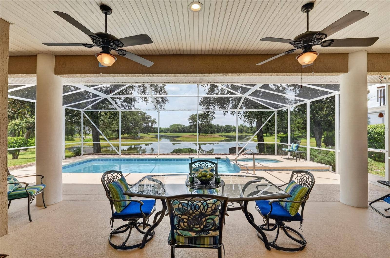 349 LAKE DRIVE, Ocala, FL 34472 Lake and Golf Course View from Lanai