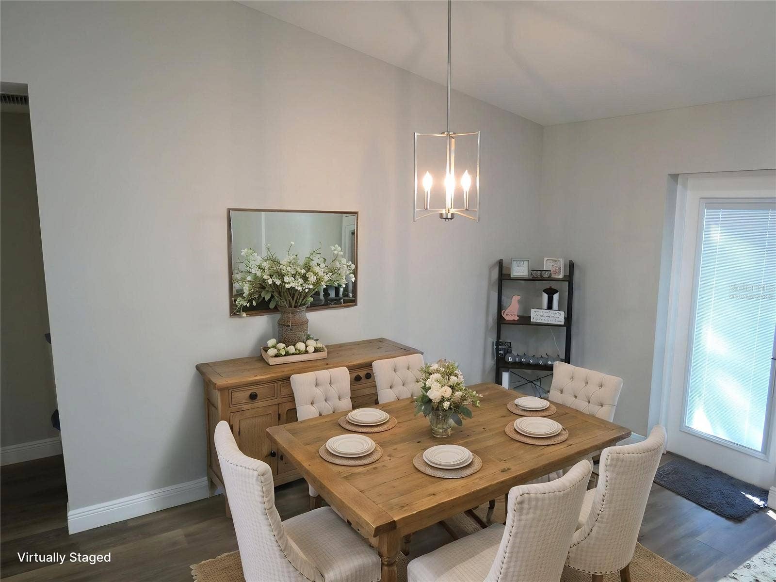 Dining room virtually staged