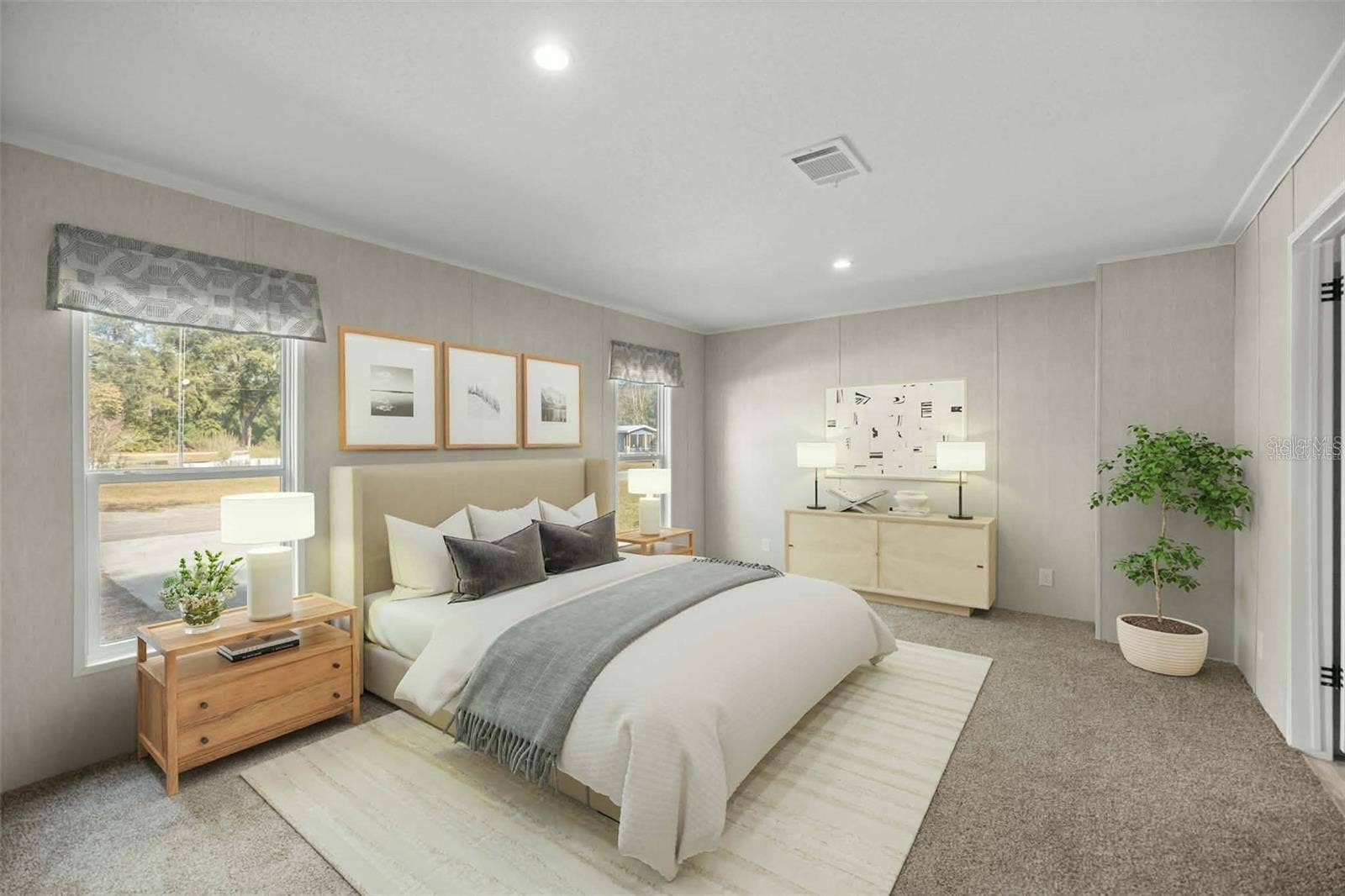 1560 NE 162ND STREET, Citra, FL 32113 ai staged primary bedroom Light sage