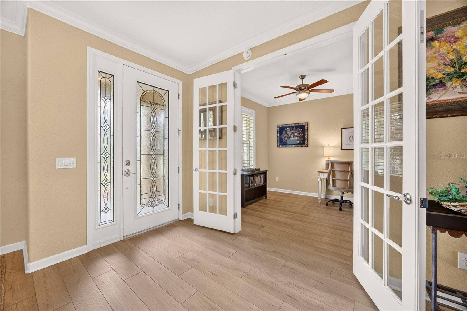 Office/den with doors