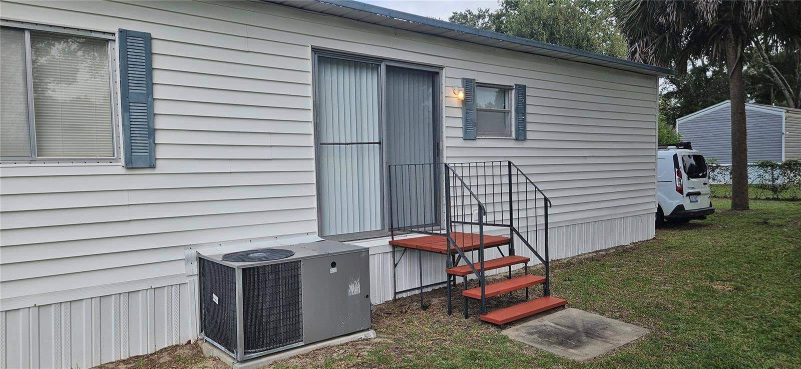 Sliding Glass door with steps