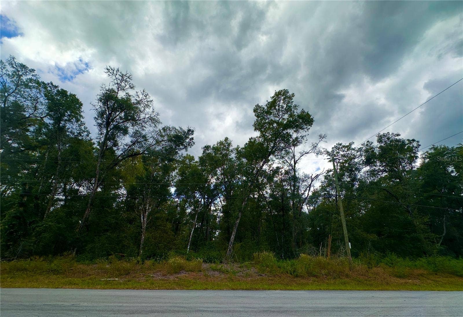 Facing lot from the road