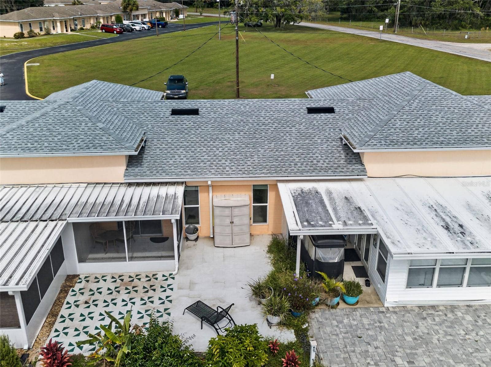 4409 CLUB CIRCLE, Lake Wales, FL 33898 Aerial looking at the back of the home.