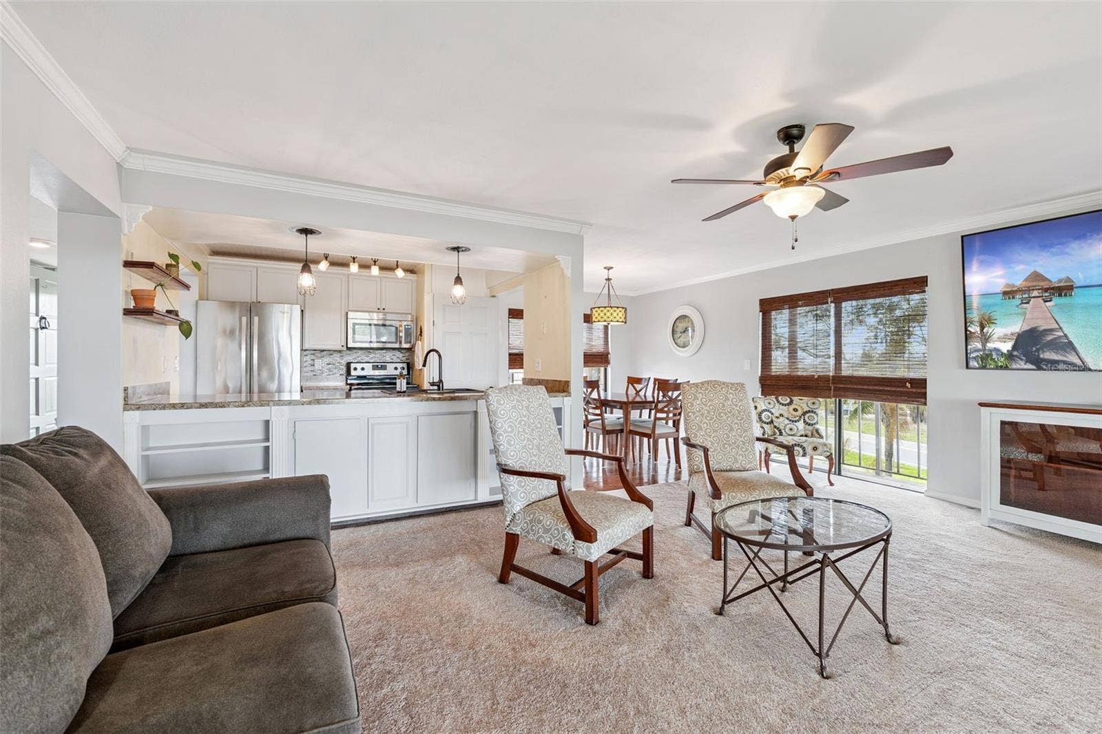 210 LA CASA, #210, Lake Wales, FL 33898 Living room looking into kitchen