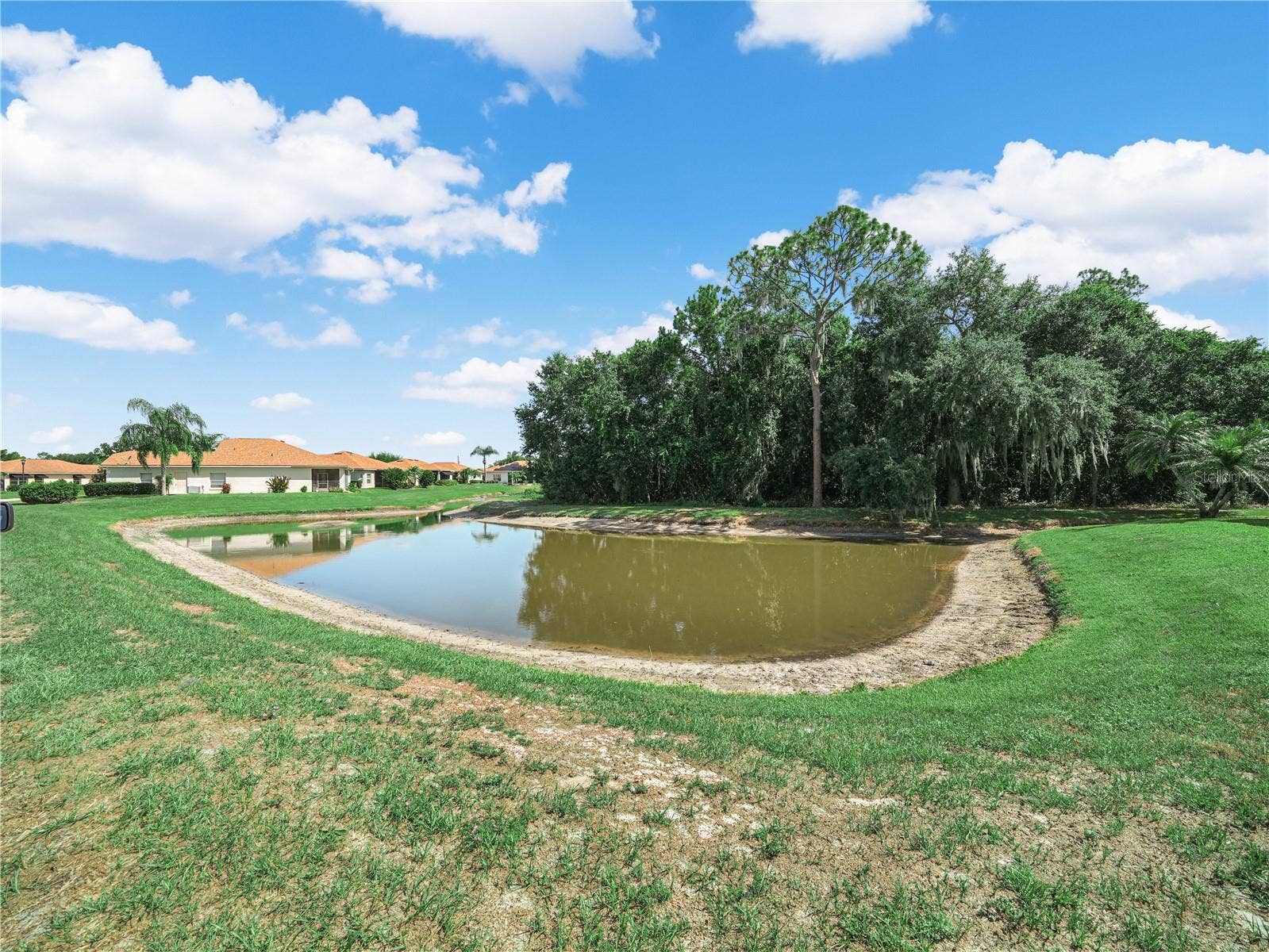Pond View on the front of the home