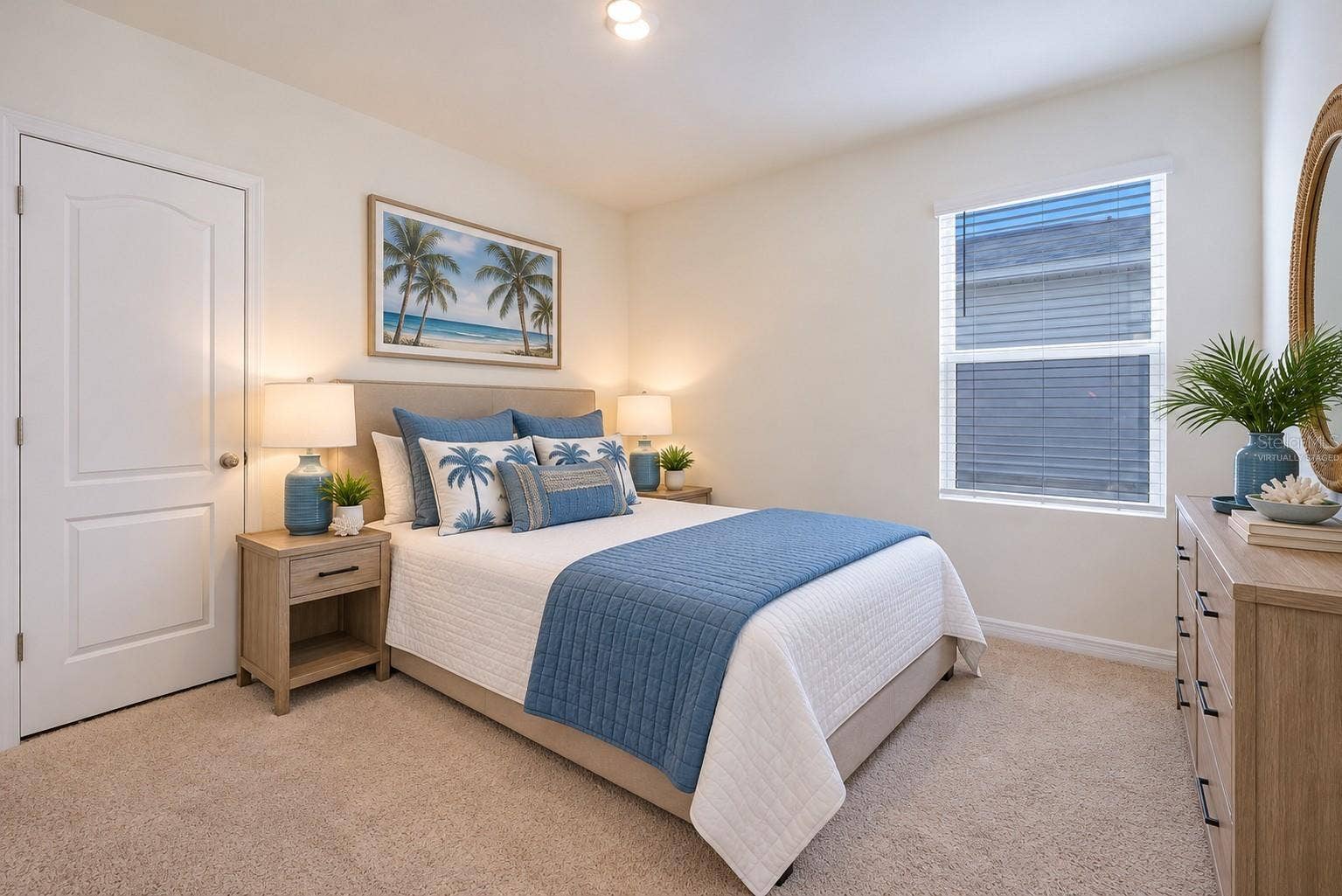 2415 BRASSIE COURT, Winter Haven, FL 33884 Virtually Staged, Bedroom #2 features wall to wall carpeting
