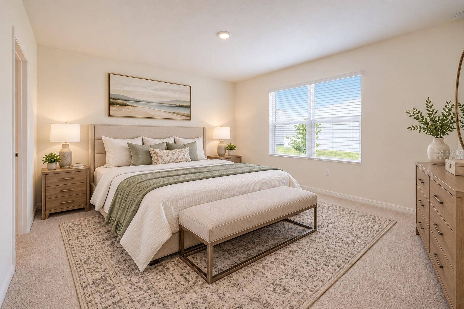 2415 BRASSIE COURT, Winter Haven, FL 33884 Virtually Staged, Primary bedroom suite is privately located at the back of the home and overlooks the backyard