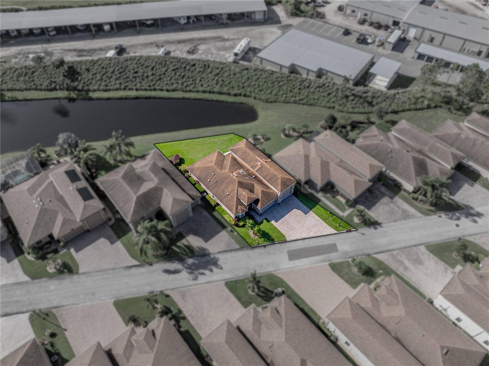 House drone view