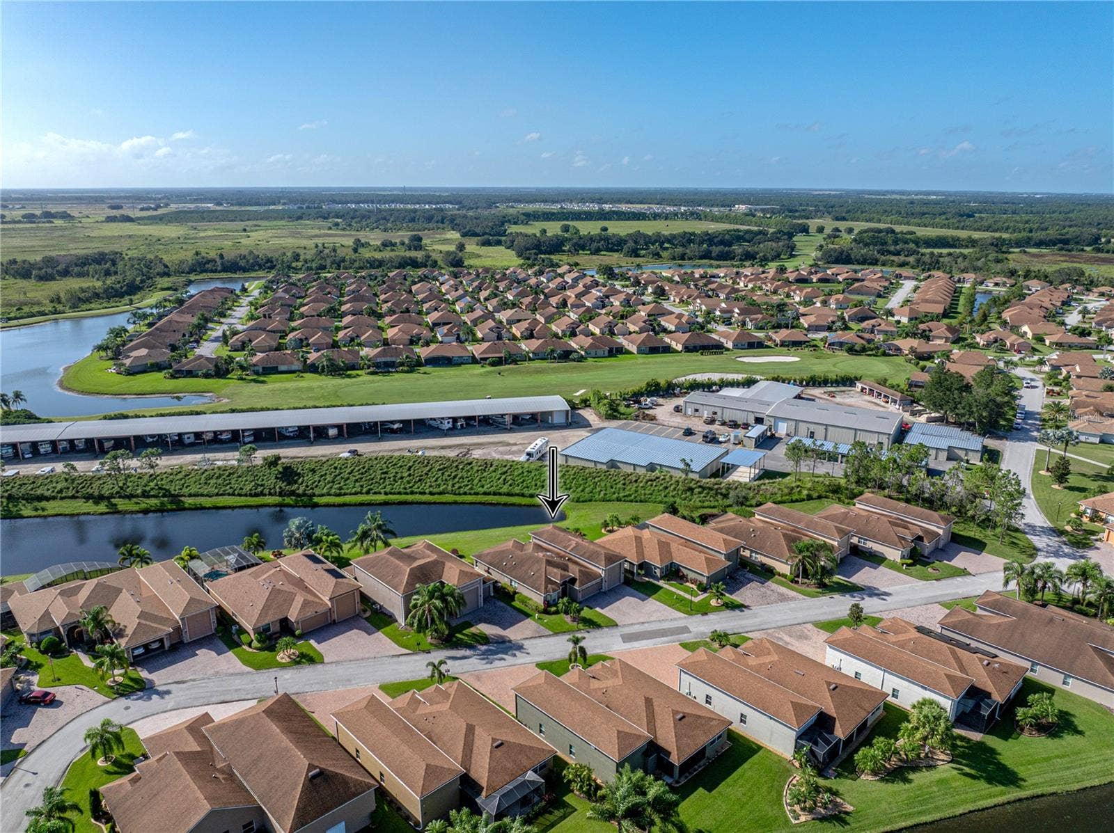 Neighborhood drone view