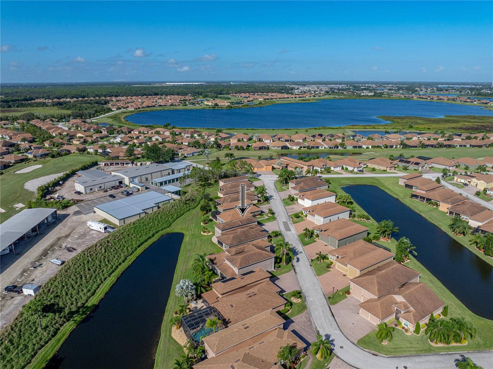 Neighborhood drone view