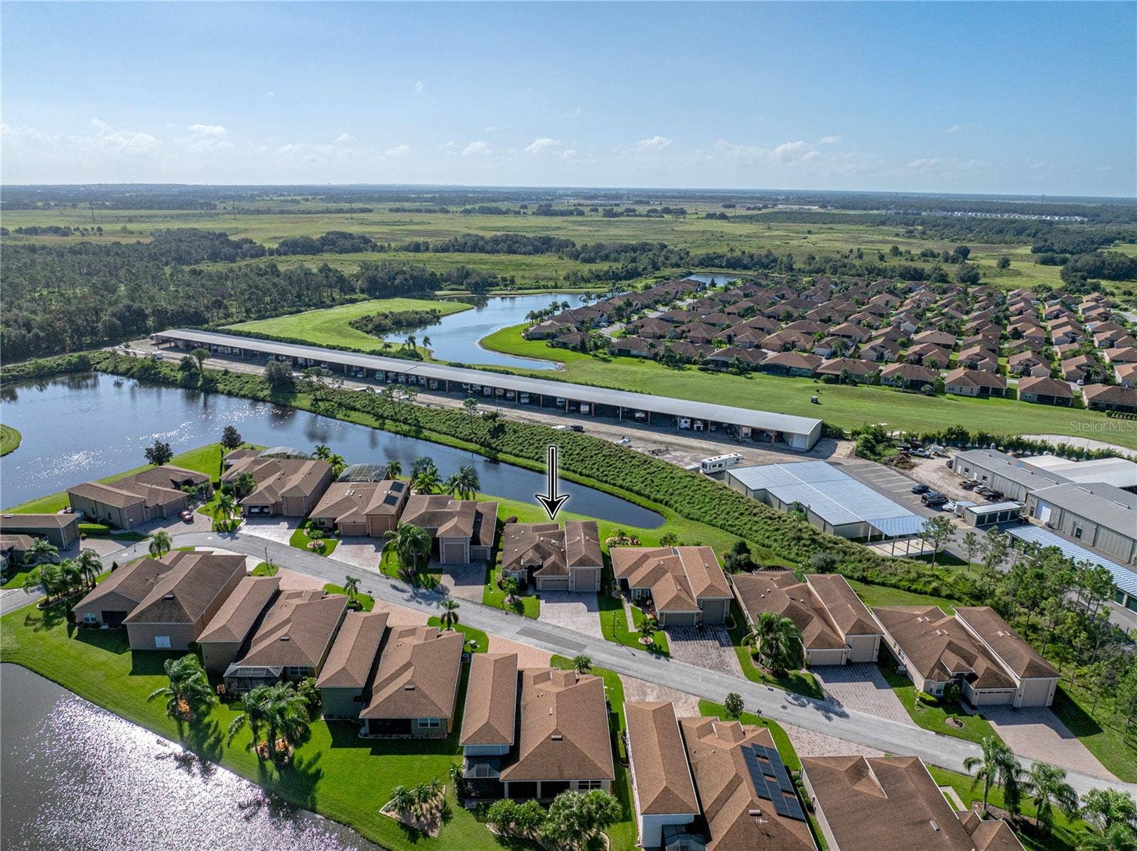 Neighborhood drone view