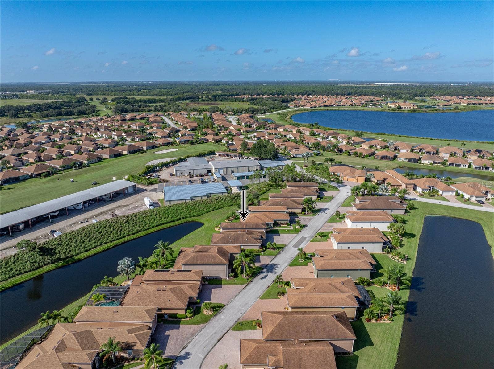 Neighborhood drone view