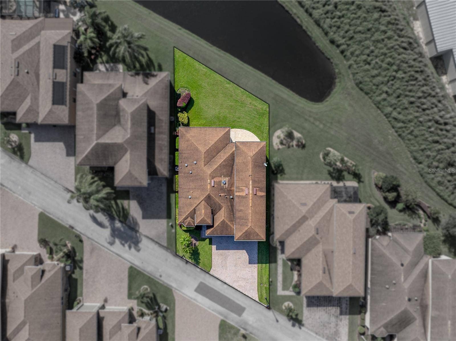 House drone view
