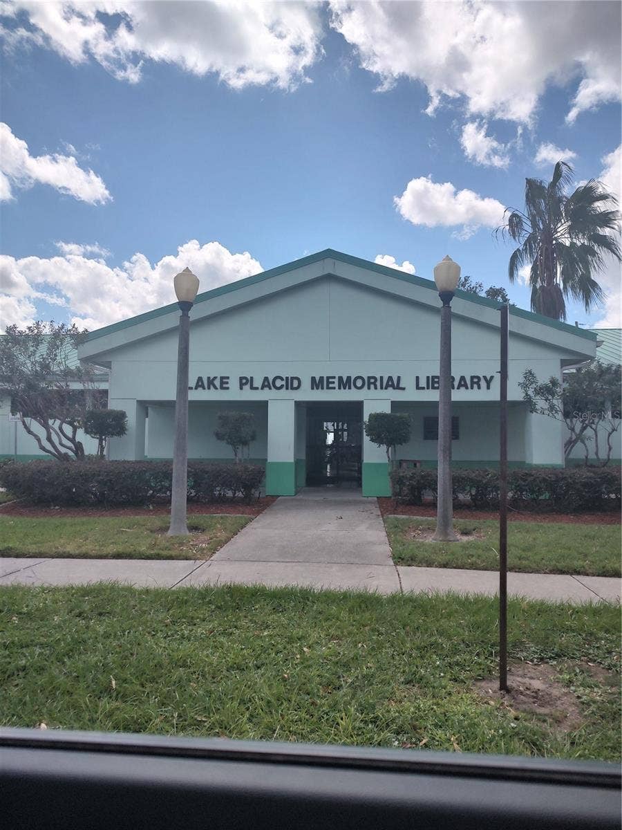 Visit the town's public library or basketball courts.