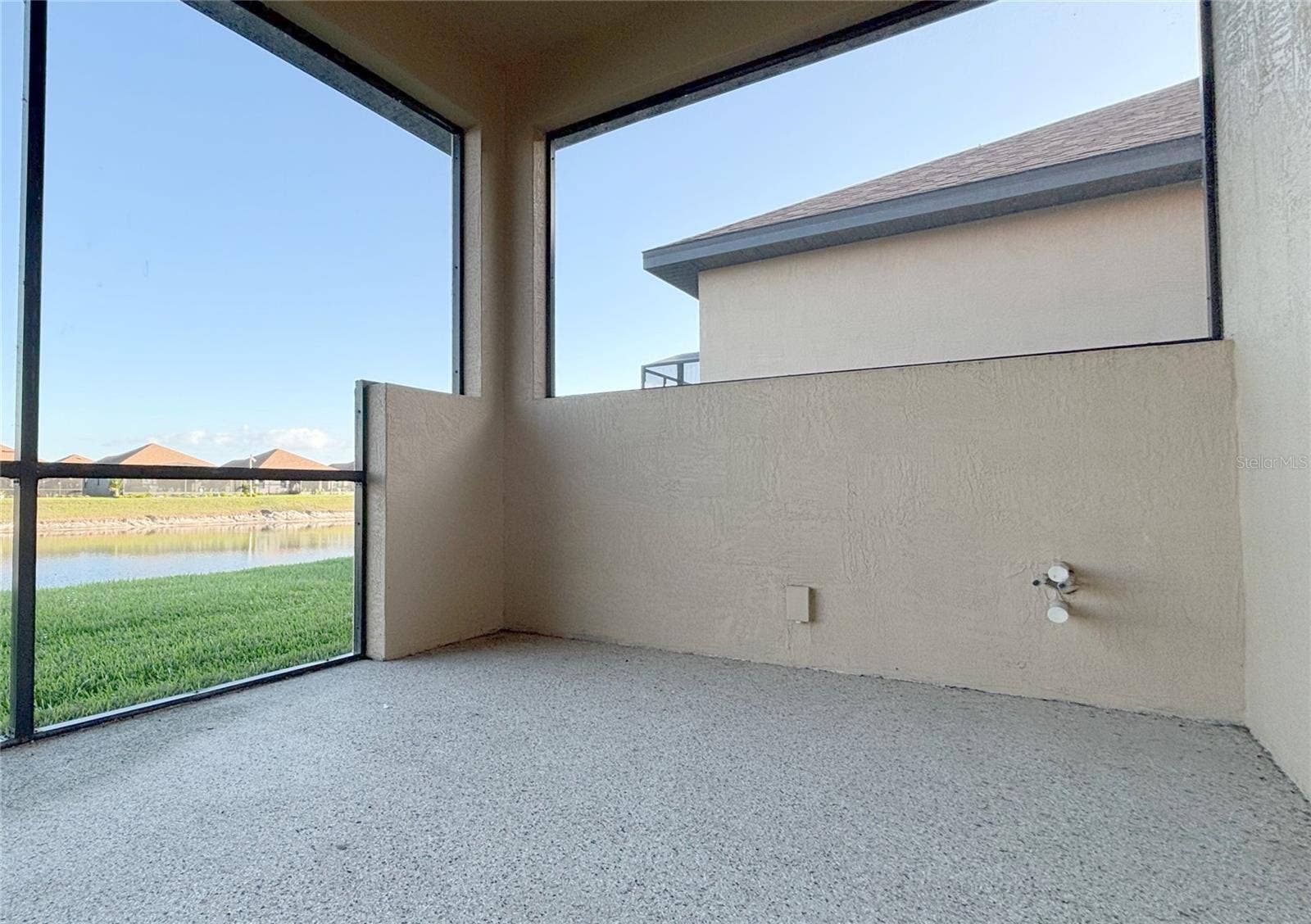 6240 PINEHURST LOOP, Winter Haven, FL 33884 Plumbing on Privacy Wall on the Lanai