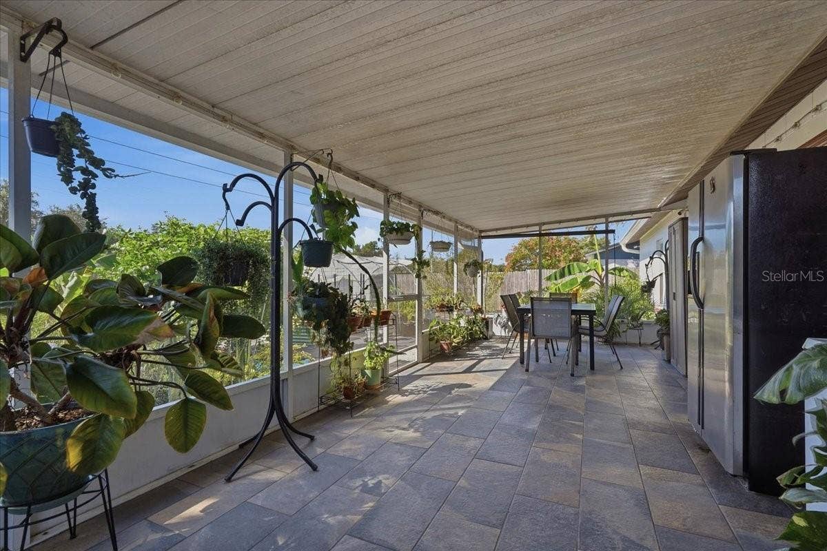 Rear screened porch