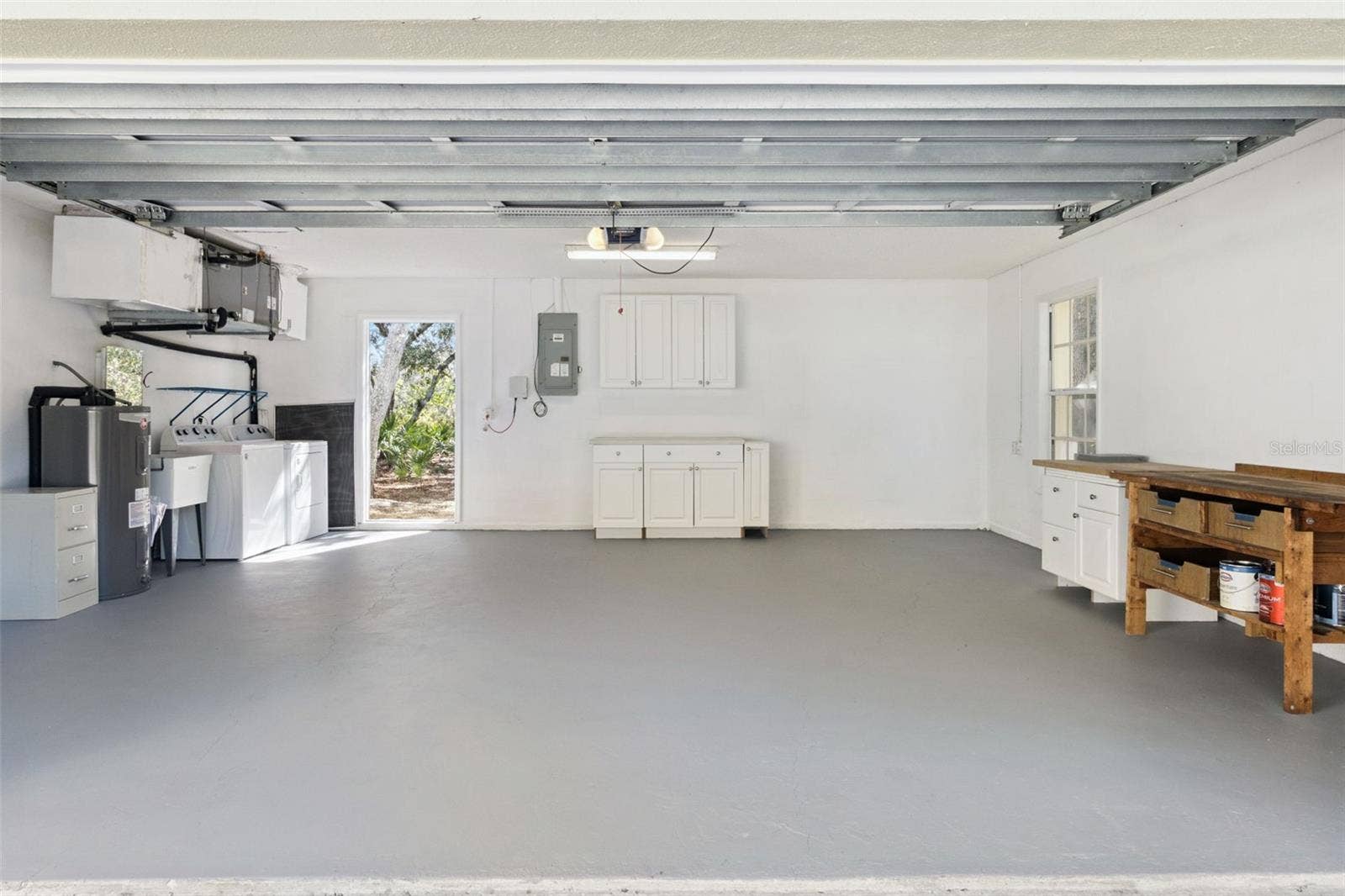 Oversized 2 Car Garage with Workbench & Utility Sink