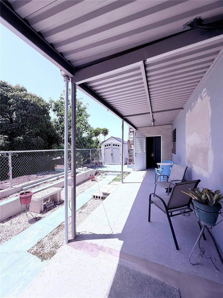 Open sided patio